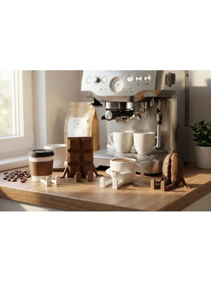 Nibgat Kahve Köşesi 4’lü Biblo Seti — Coffee Friends