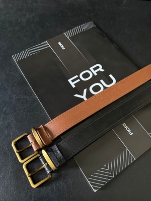 Fiori 2'li Antik Kare Tokalı Köprülü Kadın Kemeri, Pantolon Kemeri, Ceket Kemeri, Elbise Kemeri