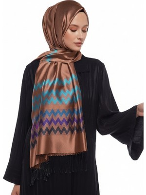 İpekevi Zig Zag Desenli Ipek Şal