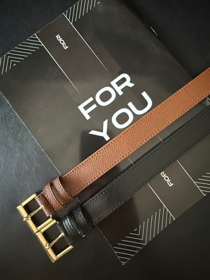 Fiori 2'li Kare Gold Tokalı Kadın Pantolon Kemeri, Ceket Kemeri, Gömlek Kemeri, Elbise Kemeri