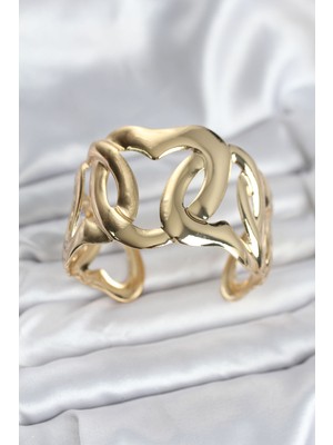 Stillove Pirinç Gold Renk Vintage Kadın Bileklik