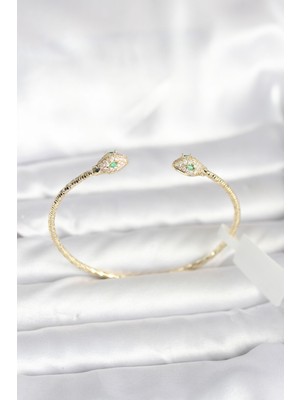 Stillove Pirinç Gold Renk Yılan Model Bileklik