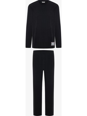 Penti Erkek Koyu Antrasit Black Street Pantolon Pijama Takımı
