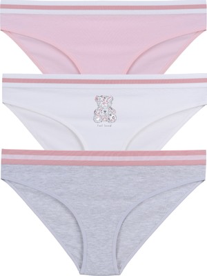 Koza İç Giyim Kadın Pamuklu Beli Lastikli Slip/Külot