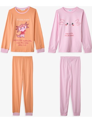 Penti Pembe Kız Çocuk Relaxalotl 2'li Pijama Takımı