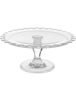 Paşabahçe, Patisserie, Ayaklı Servis Tabağı, Kek, Pasta Sunumu, Cam, Küçük 26X12 cm