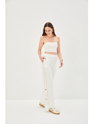 Allyco Çıtçıt Düğmeli Regular Örme Pantolon