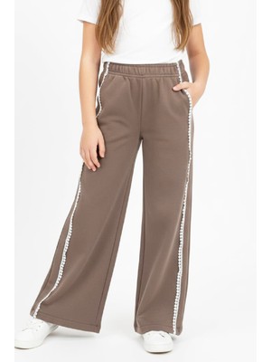 Modanino Kız Çocuk Eşofman Alt -3 Iplik Diyagonal Kumaş- 6-14 Yaş 12460