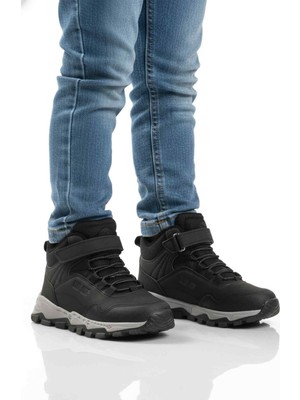 Cool Siyah Gri Cırtlı Erkek Çocuk Outdoor Bot