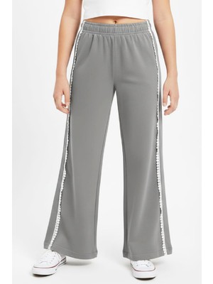 Modanino Kız Çocuk Eşofman Alt -3 Iplik Diyagonal Kumaş- 6-14 Yaş 12460