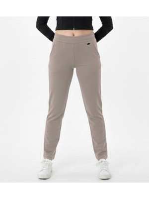 Axxel Kadın Bej 2 Iplik Eşofman Alt Cepli Klasik PAÇA-P376