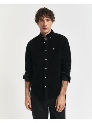 Gant Erkek Siyah Regular Fit Düğmeli Gömlek 3250351.5