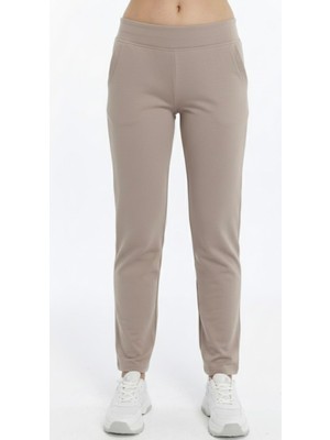 Axxel Kadın Bej Eşofman Altı Cepli Kemer Içi GARNILI-P493