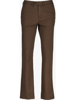 Gant Erkek Kahverengi Slim Fit Casual Herringbone Pantolon 1505367.274