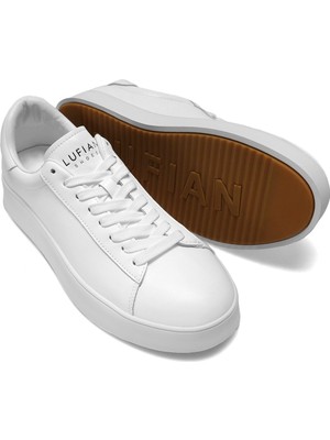 Lufian 112230224 Anton Erkek Hakiki Deri Klasik Sneaker Beyaz