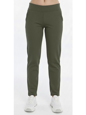 Axxel Kadın Haki Eşofman Altı Cepli Kemer Içi GARNILI-P493