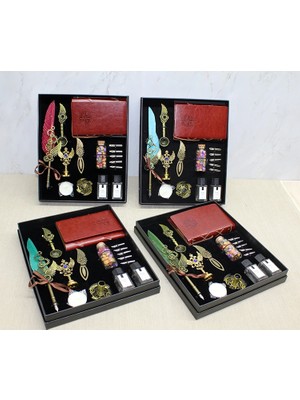 Epilons Deri Defterli Divit Hokka ve Mühür Seti Model 1