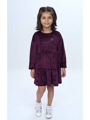 Toontoy Kız Çocuk Nakışlı Elbise