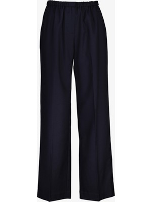 Gant Kadın Lacivert Relaxed Fit Yün Pantolon 4150368.433