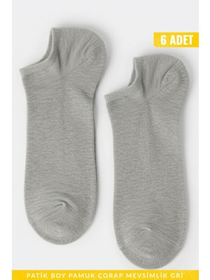 Erkek Patik Boy Pamuklu 6'lı Çorap