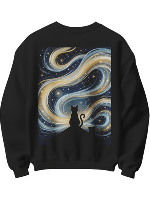 Yıldızlı Gece Temalı Sweatshirt