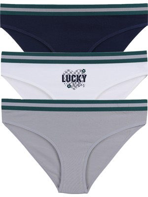 Koza İç Giyim Kadın Pamuklu Beli Lastikli Slip/Külot