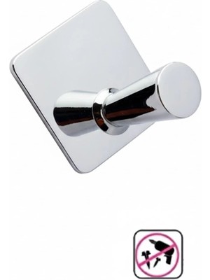 Ardini Glare Konik Kendinden Yapışkanlı Askılık Tekli Krom 4 Lü Paket