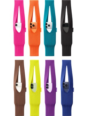 Awei Tüm Telefonlarla Uyumlu iPhone Pocket Issey Mıyake Örgü Çapraz Telefon Çantası Askısı 80CM 8li Set