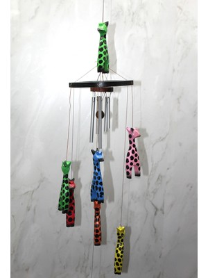 Epilons Ahşap Zürafalı Rüzgar Çanı