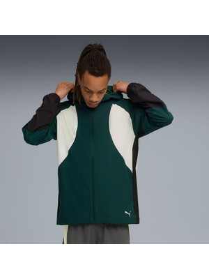 Puma Erkek Yeşil Koşu Yağmurluk Ultraweave Özellikli Standart Kalıp ile Konforlu Kullanım