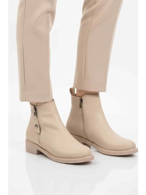 Aspor Bej Içi Polarlı Kadın Topuklu Bot