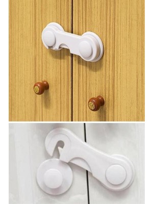 Mytechcat® Bebek Çocuk Güvenliği Çekmece ve Dolap Için Kendiliğinde Yapışkanlı Vidasız Kapak Kilidi