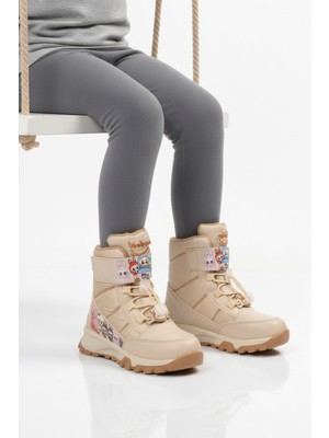 Aspor Bej Içi Kürklü Kız Çocuk Düz Bot