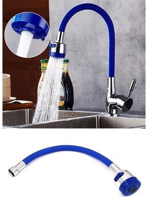 Mytechcat® Oynar Başlıklı Tasarruflu Kubar Musluk Borusu ve Başlığı Mavi