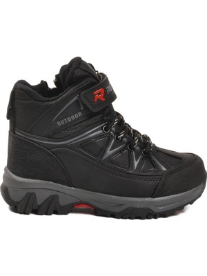 Aspor Siyah Polarlı Fermuarlı Erkek Çocuk Outdoor Bot