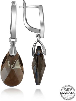 Aya Diamond Swarovski Crystal Taşlı Gümüş Damla Sallantılı Kadın Küpe