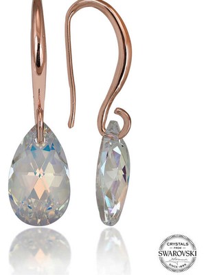 Aya Diamond Swarovski Crystal Taşlı Gümüş Damla Sallantılı Kadın Küpe
