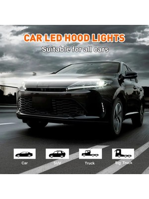 Mk Express Volkswagen Polo Uyumlu Kaput Ledi,gündüz Ledi Izgara Üstü Silikon 150CM Beyaz