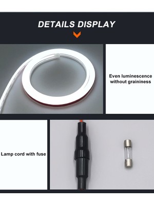 Mk Express Citroen Ds3 Uyumlu Kaput Ledi,gündüz Ledi Izgara Üstü Silikon 150CM Beyaz