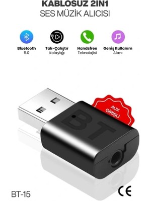 Aspata Store Buğz 2'si 1 Arada Tak Çalıştır Kablosuz Aux Rx/tx Transmitter Ses Alıcı Verici