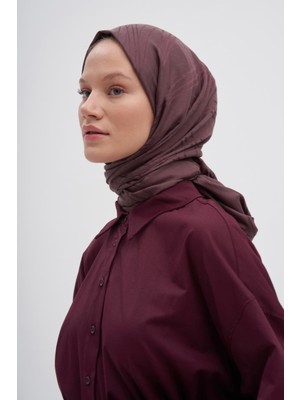 Koyu Gül Kurusu Carell Simetrik Jakar Italyan Ipekli Şal