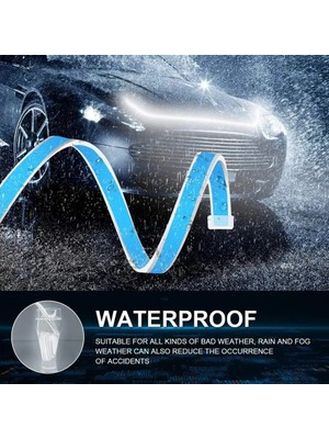 Mk Express Audi R8 Uyumlu  Izgara Üstü Kaput Ledi,gündüz Ledi Silikon 150CM Beyaz