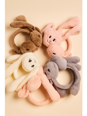 Verahed Tavşan Kulaklı Hareketli Çocuk Kulaklığı – Sevimli Tasarım Yumuşak Peluş Eğlenceli