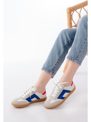 Zerenyus ZRİN-5007 Premium Beyaz Garni Bağcıklı Kadın Sneaker