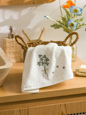 Lc Waikiki Yeni Sezon Nakışlı Pamuklu Yüz Havlusu 50X80 cm