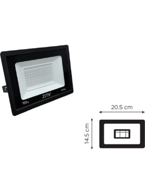 100 W Ultra Slım LED Projektör 6500K