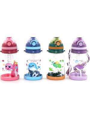 Renkli Pipetli Suluk 550 ml