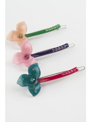 SiHako Orkide Çiçek Klipsli Toka