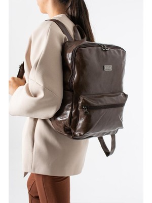 Baginn Yıkama S. Deri Kadın Sırt Çantası Vegan Deri Bayan Sırt Çantası 30*20 cm Yumuşak Doku Çok Cepli