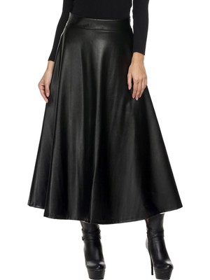 Gümüş Collection Deri Etek